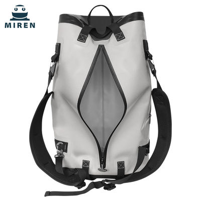 TPU Υλικό 50L Αδιάβροχη Τσάντα Duffel Ανοιχτό Γκρι Για Υπαίθρια Ταξίδια