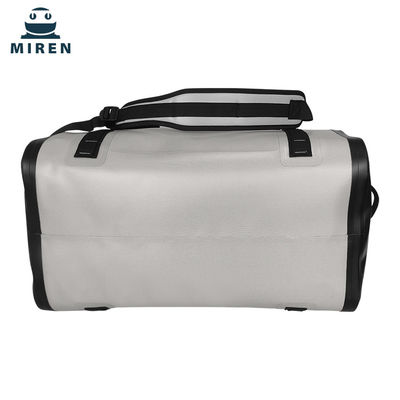 TPU Υλικό 50L Αδιάβροχη Τσάντα Duffel Ανοιχτό Γκρι Για Υπαίθρια Ταξίδια