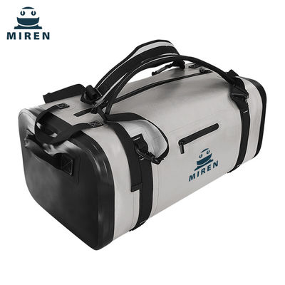 TPU Υλικό 50L Αδιάβροχη Τσάντα Duffel Ανοιχτό Γκρι Για Υπαίθρια Ταξίδια
