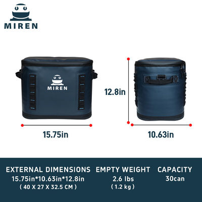 Ζιπ είναι ραμμένο 30 κουτάκια ψύκτη τσάντα 20L μεγάλη χωρητικότητα μαλακό ψύκτη τσάντα για πικνίκ και παραλίες